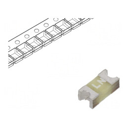 Siguranţă: siguranţă; ardere rapidă; 2A; 125VAC; 125V; 125VDC; SMD