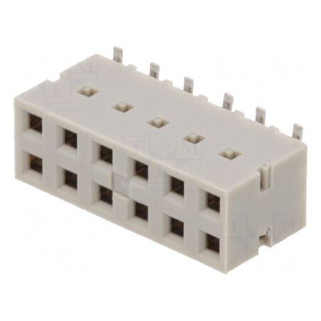 Soclu PCB-PCB 12-PIN 2,54mm Aurit Vertical SMT | Electronic-mag.ro | Componente Electronice