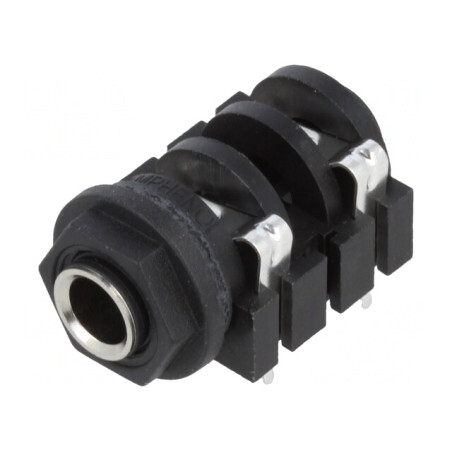 Soclu Jack 6,3mm Mono 2 Pini 90° THT | Electronic-mag.ro | Componente Electronice