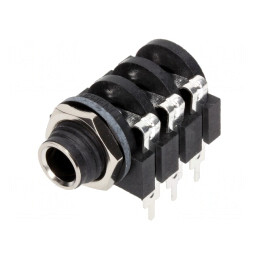 Soclu Jack 6,3mm Stereo cu Întrerupător Dublu | Electronic-mag.ro | Componente Electronice