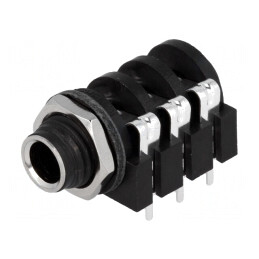 Soclu Jack 6.3mm Stereo Mamă cu Întrerupător Dublu | Electronic-mag.ro | Componente Electronice