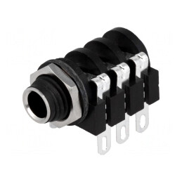 Soclu Jack 6,3mm Mamă Stereo cu Întrerupător Dublu | Electronic-mag.ro | Componente Electronice