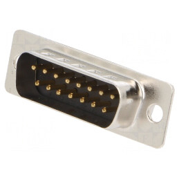 Conector D-Sub 15-Pin Tată pe Cablu Lipire 3A Aur | Electronic-mag.ro | Componente Electronice