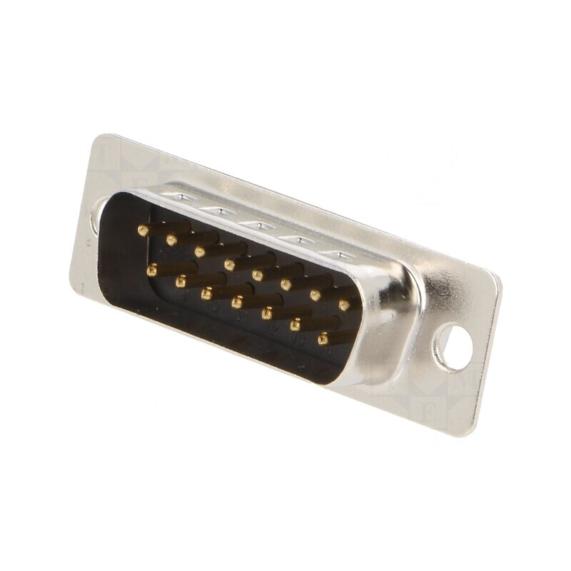 Conector D-Sub 15-Pin Tată pe Cablu Lipire 3A Aur | Electronic-mag.ro | Componente Electronice