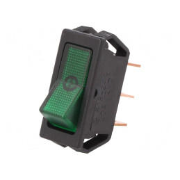Întrerupător Basculant ON-OFF 20A/12V Verde cu Lampă Neon | Electronic-mag.ro | Componente Electronice
