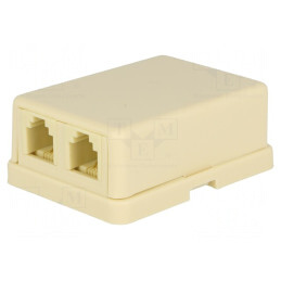 Soclu RJ11 dublu 6p4c cu terminal şurub 58mm | Electronic-mag.ro | Componente Electronice