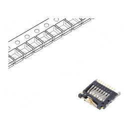 Conector microSD push-pull top mount | Electronic-mag.ro | Componente Electronice