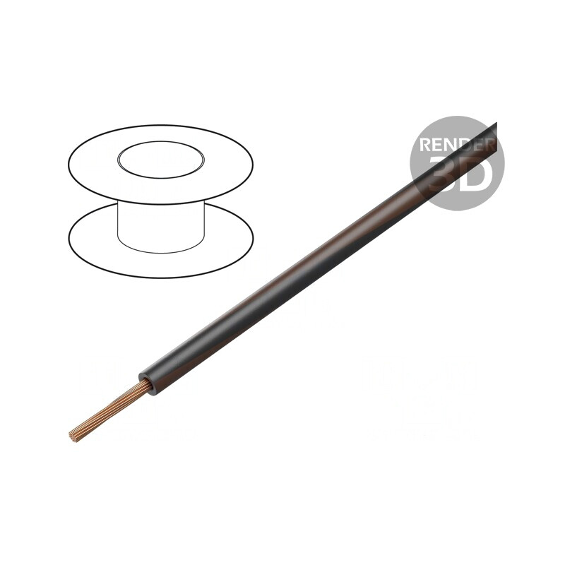 Cablu Electric PVC 1,5mm2 Negru-Maro 300V/500V | Electronic-mag.ro | Componente Electronice