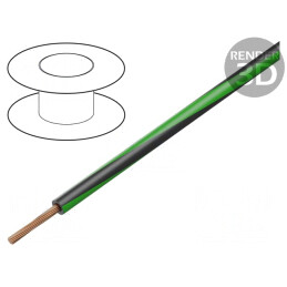 Cablu Electric PVC Negru-Verde 1.5mm2 300/500V | Electronic-mag.ro | Componente Electronice