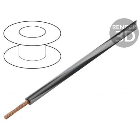Cablu Electric H05V-K 1,5mm2 PVC Negru/Gri 300V/500V | Electronic-mag.ro | Componente Electronice