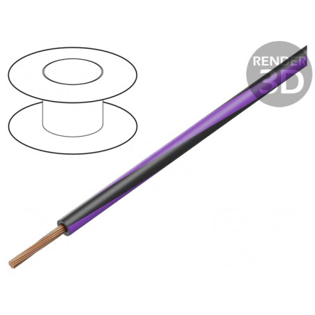 Cablu Electric 1,5mm PVC Negru-Violet 300V/500V | Electronic-mag.ro | Componente Electronice