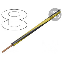 Cablu Electric 1,5mm2 PVC Negru-Galben 300V/500V | Electronic-mag.ro | Componente Electronice