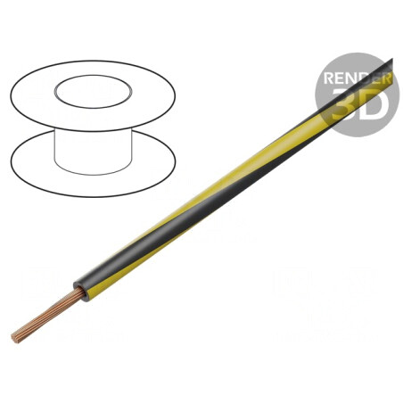 Cablu Electric 1,5mm2 PVC Negru-Galben 300V/500V | Electronic-mag.ro | Componente Electronice
