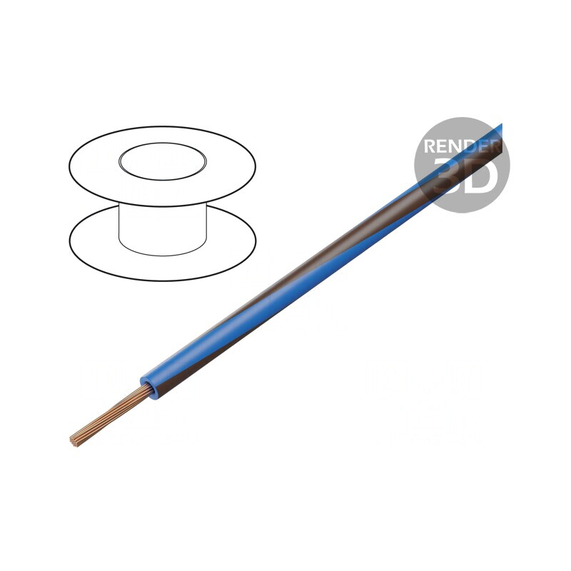 Cablu Electric Cupru 1,5mm² PVC Albastru-Maro 300V/500V | Electronic-mag.ro | Componente Electronice