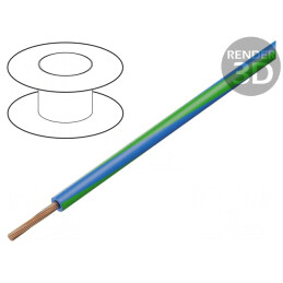 Cablu Electric 1,5mm2 PVC Albastru-Verde 100m | Electronic-mag.ro | Componente Electronice