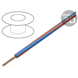 Cablu PVC Cu 1.5mm2 Albastru-Roșu 300V/500V | Electronic-mag.ro | Componente Electronice