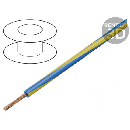Cablu Electric 1.5mm2 PVC Albastru-Galben 100m | Electronic-mag.ro | Componente Electronice