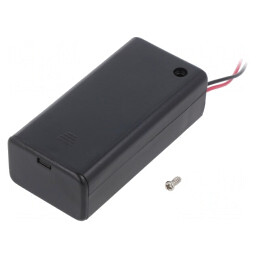 Suport Baterie 9V cu Comutator și Cabluri 150mm Bronz | Electronic-mag.ro | Componente Electronice