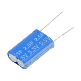 Supercondensator THT 2.5F 5.5V 17x25x8.5mm | Electronic-mag.ro | Componente Electronice