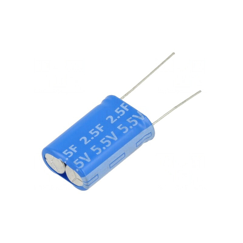 Supercondensator THT 2.5F 5.5V 17x25x8.5mm | Electronic-mag.ro | Componente Electronice
