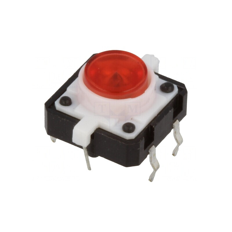 Microîntrerupător TACT cu LED 0,05A/12VDC | Electronic-mag.ro | Componente Electronice