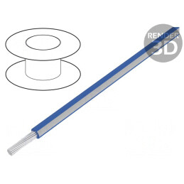 Cablu Lit Cu 16AWG PVC Albastru-Alb 600V | Electronic-mag.ro | Componente Electronice