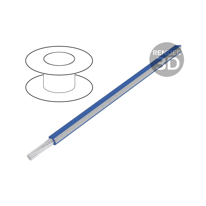 Cablu Lit Cu 16AWG PVC Albastru-Alb 600V | Electronic-mag.ro | Componente Electronice Cablu Lit Cu 16AWG PVC Albastru-Alb 600V | Electronic-mag.ro | Componente Electronice