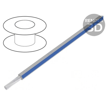 Cablu Cu 16AWG PVC Alb-Albastru 600V | Electronic-mag.ro | Componente Electronice