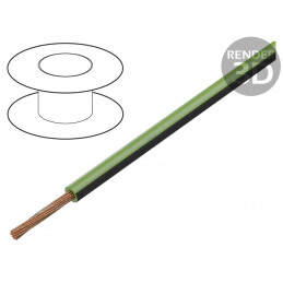 Cablu Electric FLRY-B 0.35mm² Verde-Negru | Electronic-mag.ro | Componente Electronice
