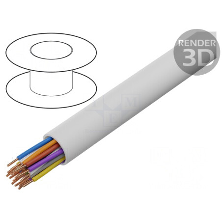 Cablu Telecomunicații YTKSY 10x2x0,5mm PVC Alb | Electronic-mag.ro | Componente Electronice