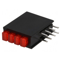 LED Roșu cu 4 Diode și Lentilă Difuză 20mA | Electronic-mag.ro | Componente Electronice