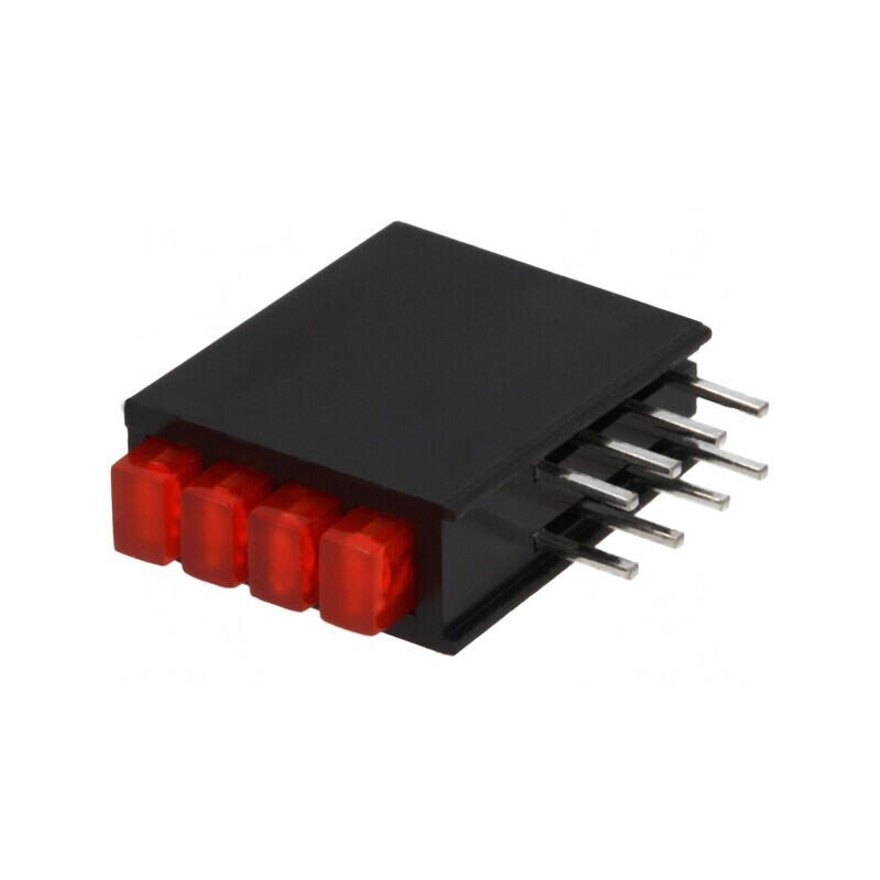LED Roșu cu 4 Diode și Lentilă Difuză 20mA | Electronic-mag.ro | Componente Electronice