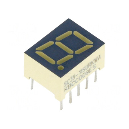 Afișaj LED 7 Segmente 9,9mm Roșu | Electronic-mag.ro | Componente Electronice