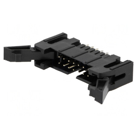 Soclu IDC Tată 50 Pin Drept cu Ejector THT 2.54mm Negru | Electronic-mag.ro | Componente Electronice