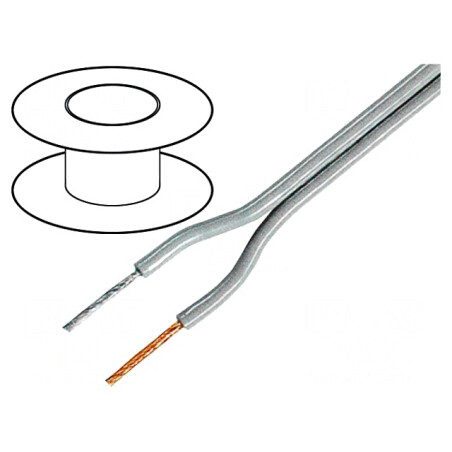 Cablu Difuzor 2x0.75mm OFC Gri PVC | Electronic-mag.ro | Componente Electronice