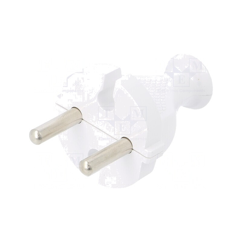 Conector Alimentare AC Tată 2P 230V 10A Alb pe Cablu | Electronic-mag.ro | Componente Electronice