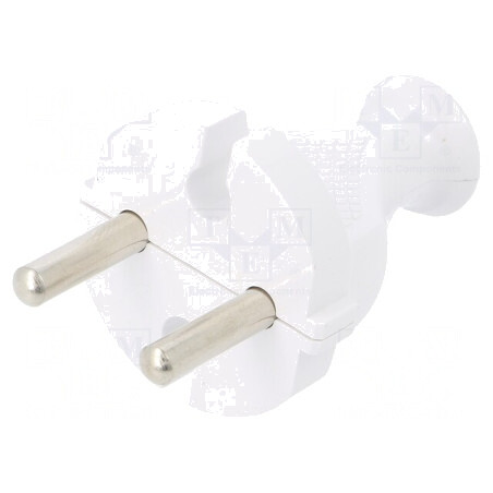 Conector Alimentare AC Tată 2P 230V 10A Alb pe Cablu | Electronic-mag.ro | Componente Electronice
