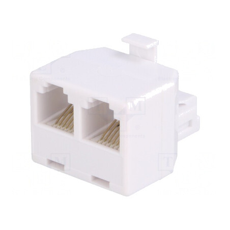 Splitter RJ12 6P6C 2-Porturi | Electronic-mag.ro | Componente Electronice