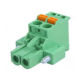 Regletă de Conexiuni Deconectabilă 5mm 2 Piste 90° | Electronic-mag.ro | Componente Electronice