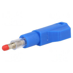Mufă Banană 4mm Albastră cu Izolație și Soclu Axial | Electronic-mag.ro | Componente Electronice