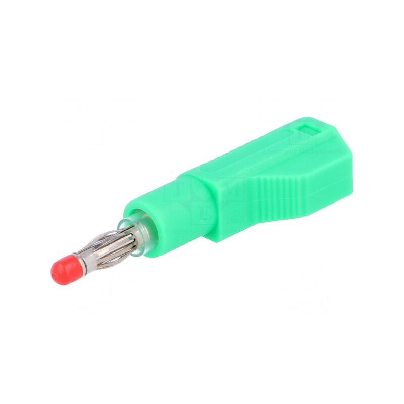 Mufă Banană 4mm Verde cu Izolaţie 32A | Electronic-mag.ro | Componente Electronice