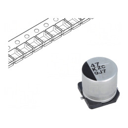 Condensator Hibrid 47uF 80VDC SMD | Electronic-mag.ro | Componente Electronice