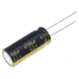 Condensator electrolitic low ESR 4700uF 6.3V 13mΩ | Electronic-mag.ro | Componente Electronice