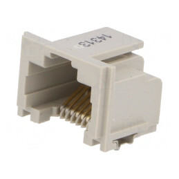 Soclu RJ45 Cat 5 aurit 8p8c SMT orizontal | Electronic-mag.ro | Componente Electronice
