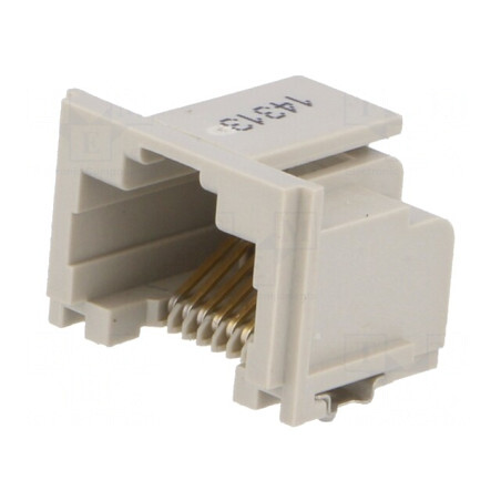 Soclu RJ45 Cat 5 aurit 8p8c SMT orizontal | Electronic-mag.ro | Componente Electronice
