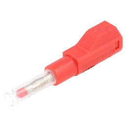 Mufă banană roșie 4mm 32A cu izolație și soclu axial | Electronic-mag.ro | Componente Electronice