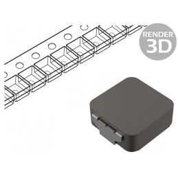 Inductor SMD 1uH 21.1A 3.8mΩ 20% 100kHz