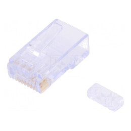 Mufă RJ45 8P8C Cat6 cu Ghidaj Aurit