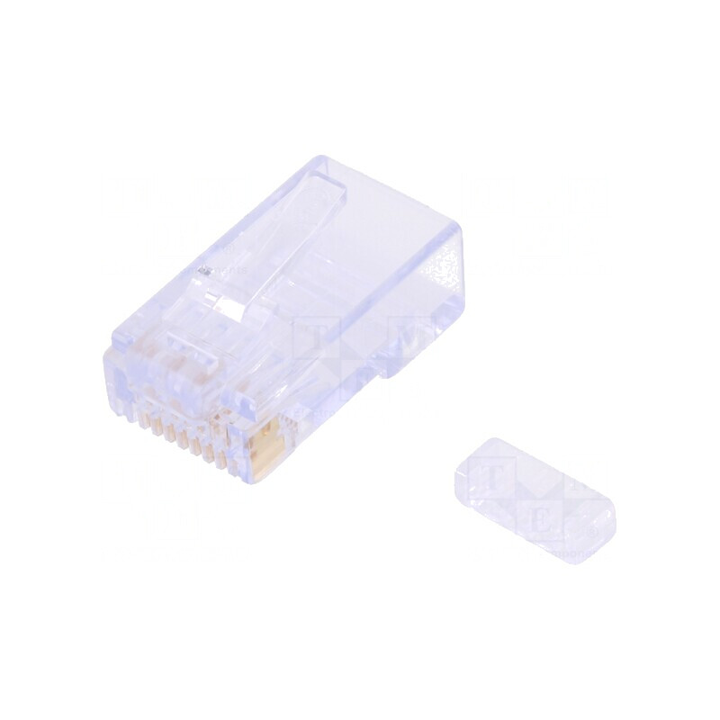 Mufă RJ45 8P8C Cat6 cu Ghidaj Aurit | Electronic-mag.ro | Componente Electronice