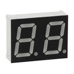Afișaj LED 7 Segmente 14,2mm Albastru 2 Digits | Electronic-mag.ro | Componente Electronice